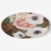 9 "Rond Papier Bord Geometrische Tuin Roos Schuur (Gekanteld)