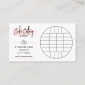 9"Ronde Cake Snijgids 2x1"Porties Maat Informatiekaartje (Voorkant)