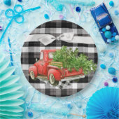 9"Ronde Document Bord XMAS Vrachtwagen Kerstmisbuf (Feest)