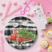 9"Ronde Document Bord XMAS Vrachtwagen Kerstmisbuf (Feest)