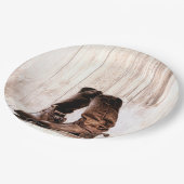 9" Ronde Papier Bord Laarzen Land Rustiek Western (Gekanteld)