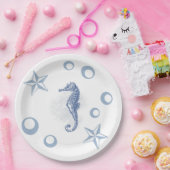 9" Ronde Papier Bord Zeepaardje Ocean Beach Water (Feest)