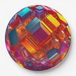 9" Round Paper Plate  Papieren Bordje