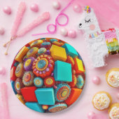 9" Round Paper Plate Papieren Bordje (Feest)