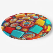 9" Round Paper Plate Papieren Bordje (Gekanteld)