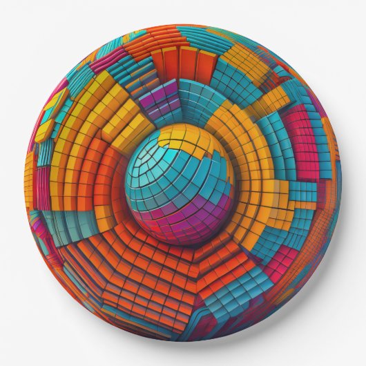 9" Round Paper Plate Papieren Bordje (Voorkant)