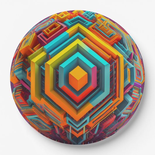 9" Round Paper Plate Papieren Bordje (Voorkant)