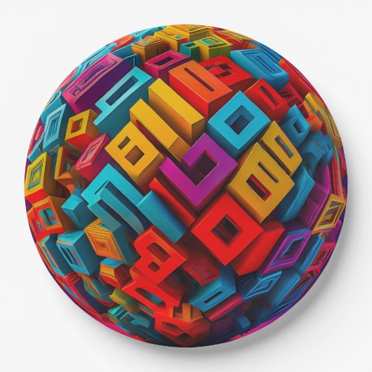 9" Round Paper Plate Papieren Bordje (Voorkant)