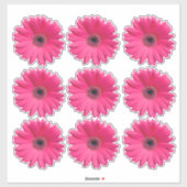 9 Roze Gerbera Gerbera Bloem Kiss-Cut Stickers (Vel)