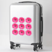 9 Roze Gerbera Tulp Bloem Kiss-Cut Stickers (Koffer)
