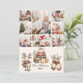 9 Rustieke Neutrale Kerstmis Feestdagenkaart (Staand voorkant)