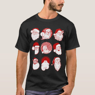 9 Santas - Mannen Zwarte korte hoes T-shirt