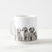9 Schattige Dalmatische Puppies Koffiemok (Voorkant links)