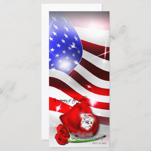 9 september/11 Memorial Rack Kaart (Voorkant / Achterkant)