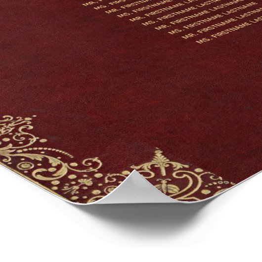 9 sessiediagram met gebufferd Bourgogne Gold-scr Poster (Hoek)