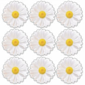 9 Shasta Daisy Flower Kiss-Cut Stickers (Voorkant)