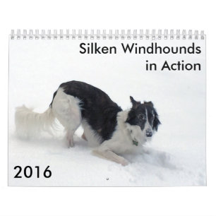 9 Silken Windhounds in Action Calendar 2016 Kalender