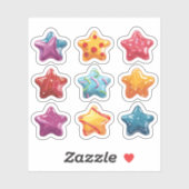 9 Snoep Sterren Sticker Set (Vel)