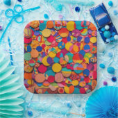 9" Square Paper Plate Papieren Bordje (Feest)