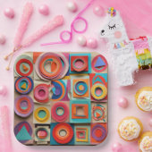 9" Square Paper Plate Papieren Bordje (Feest)