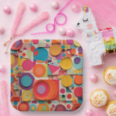 9" Square Paper Plate Papieren Bordje (Feest)