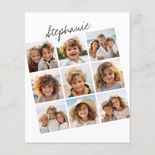 9 Square Photo Collage - Zwart-wit (Voorkant)