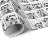 9 Square Photo Collage - Zwart-wit Cadeaupapier (Rol Hoek)