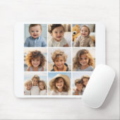 9 Square Photo Collage - Zwart-wit Muismat (Met muis)