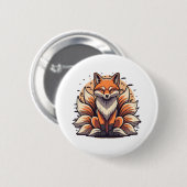 9 staartige vos geest ronde button 5,7 cm (Voorkant /achterkant)