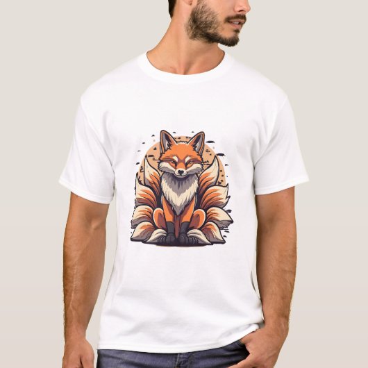 9 staartige vos geest t-shirt (Voorkant)