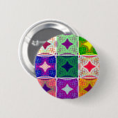 9 sterren Hakuna matata patroon Ronde Button 5,7 Cm (Voorkant /achterkant)