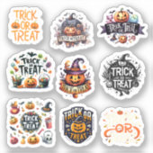 9 stickers Trick or treat (Voorkant)