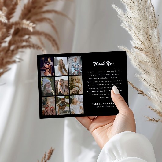 9 Sympathie voor het fotorooster Bedankkaart