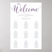 9 Tabel Lila Paars-weduwenkaart Poster (Voorkant)