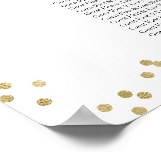 9 Tables Greenery Wedding Seating Chart Poster (Hoek)