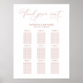 9 Tables Wedding Seding Chart Elegant Poster (Voorkant)