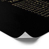 9 Tables Wedding Seding Chart Gold Foil Poster (Hoek)