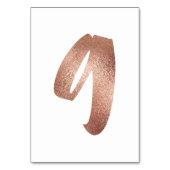 9 Tafel Aantal Witte Metalroze Roze Rood Goud Kaart (Achterkant)