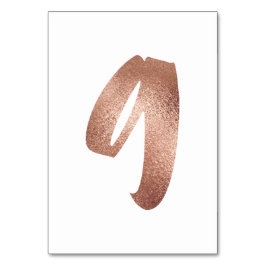 9 Tafel Aantal Witte Metalroze Roze Rood Goud Kaart