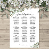9 Tafel bijtende Eucalyptus Wedding Seating Chart Poster