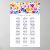 9 Tafel Kleurrijke Bloemen Trouwstoel Grafiek Poster (Voorkant)