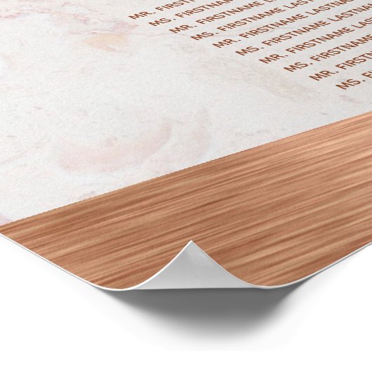 9 Tafel Kopergordel voor bruiloft Poster (Hoek)