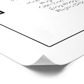 9 tafel Minimalistische trouwstoelindeling sjabloo Poster (Hoek)