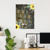 9 Tafel Rustige houten ZONNEN FOTOZITTING Poster (Thuiskantoor)