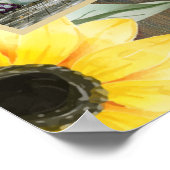 9 Tafel Rustige houten ZONNEN FOTOZITTING Poster (Hoek)