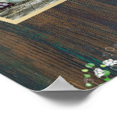 9 Tafel Rustisch Hout Gypsophila FOTO SEIENDE Schu Poster (Hoek)