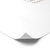 9 Tafel Witte Bloem Bruiloftstoelindeling Grafiek Poster (Hoek)