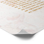 9 Tafelbruiloft Grafiek roze Magnolia Marble Poster (Hoek)