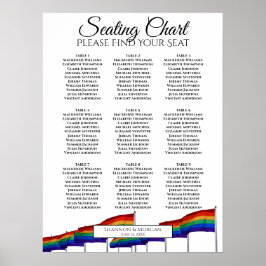9 Tafelregenboogpride-weduwenkaart Poster