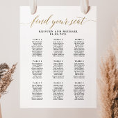 9 Tafels 90 Gasten Vind uw zitplaatskaart Poster